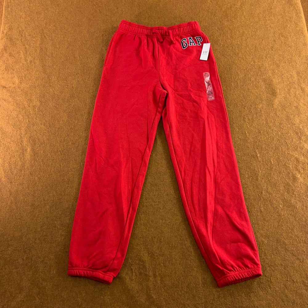 Gap Kids XXL 14-16 Red Logo Fleece Jogger Sweatpants NWT